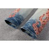 #836 Amiri red cashew pattern in pants leg jeans blue
