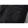 #642 Amiri whirlpool knee zipper jeans black