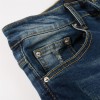 #838 amiri blue letters patch jeans blue