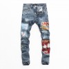#8324 Amiri poster patch jeans blue