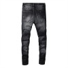#816 Amiri hole jeans black