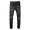 #829 Amiri Black Bandana Broken Hole Jeans