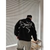 Arc Teryx Big Logo Fleece Half Zipper Jacket Beige Black