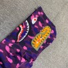 [Best Quality] 1:1 BAPE Color Purple Camo Shark Full Zip Hoodie Purple Shark
