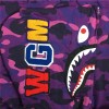 [Best Quality] 1:1 BAPE Color Purple Camo Shark Full Zip Hoodie Purple Shark