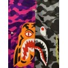 Bape Half Camo Tiger & Shark Hoodie Purple Gray