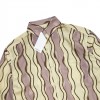 Casablanca Pocket Letter Wave Striped Silk Shirt
