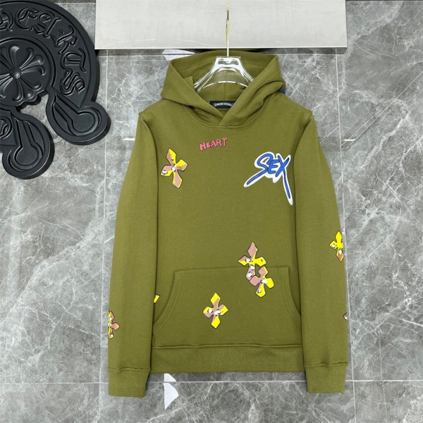 Chrome Hearts Sex Records Army Green Hoodie