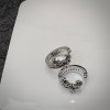 Free Size CH Cross Tail Ring 925 Silver