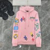 Chrome Hearts 22FW Pink Sex Records Hoodie Pink