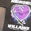 Hellstar Metro Boomin Purple Heart On Fire T-Shirt Tee Black