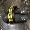 Off White ow yellow label slippers