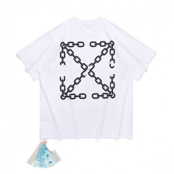 Off White 22SS Chain Logo T-Shirt (Black/White)