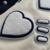 Human Made H Embroidered Logo Wool Baseball Jacket Navy Blue