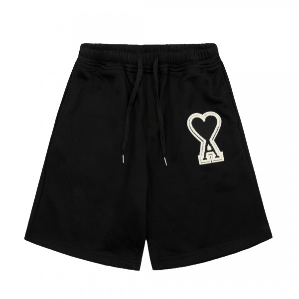 Ami 22ss Black Hearts Shorts