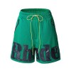 Rhude leather letters shorts 3 colors