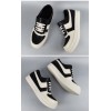 Rick Owens Swoosh Hi-Street Low Leather Shoes Black White High Top