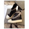 Rick Owens Hi-Street Leather Shoes Black/White Sole High Top