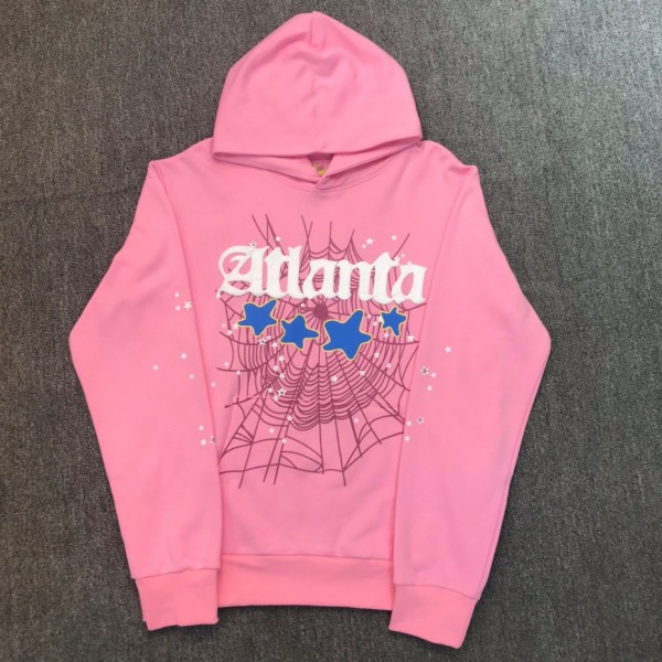Sp5der Atlanta Stars Pink Hoodie Pants Tracksuit